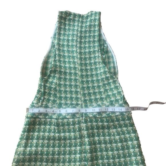 Zara Green Tweed Pinafore Dress Size SMALL - Picture 7 of 12